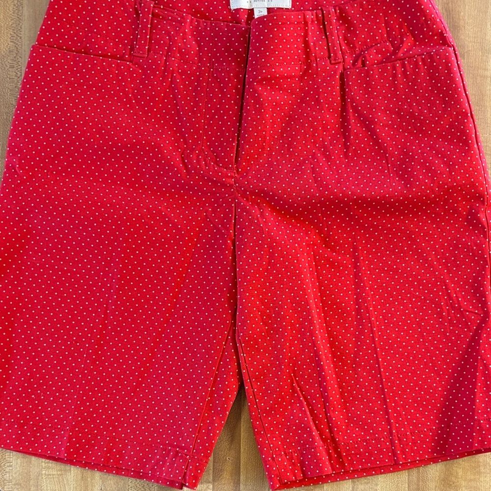Talbots Red Polka Dot Petite Shorts